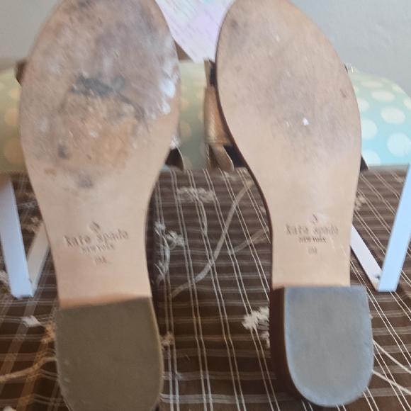 Kate Spade Gold Ruffle Chain Mules - Picture 8 of 10